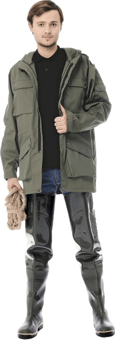 Сапоги рыбацкие ПВХ, (арт.167-02/ 5-919-G01) h-90 Сап 013