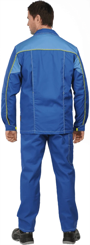 Куртка мужская ТУРБО удлиненная от механических воздействий и ОПЗ, василёк Кур 678