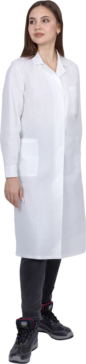 Халат БЯЗЬ женский от ОПЗ, белый Хал 002
