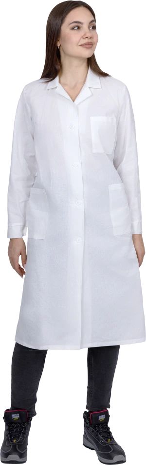 Халат БЯЗЬ женский от ОПЗ, белый Хал 002