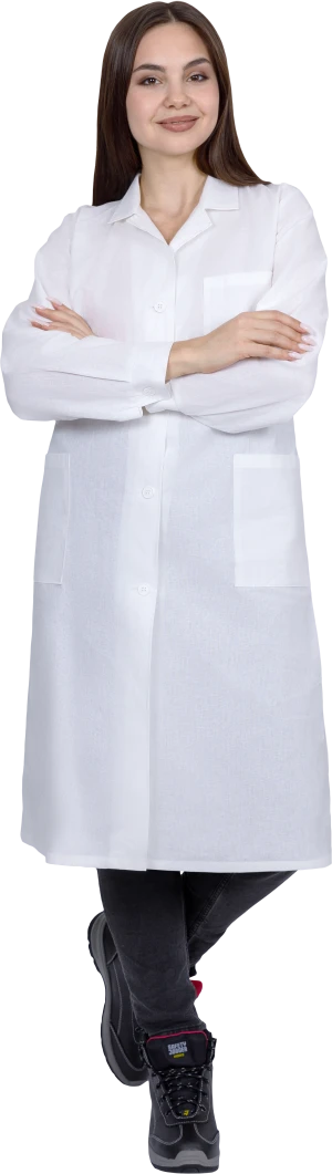 Халат БЯЗЬ женский от ОПЗ, белый Хал 002