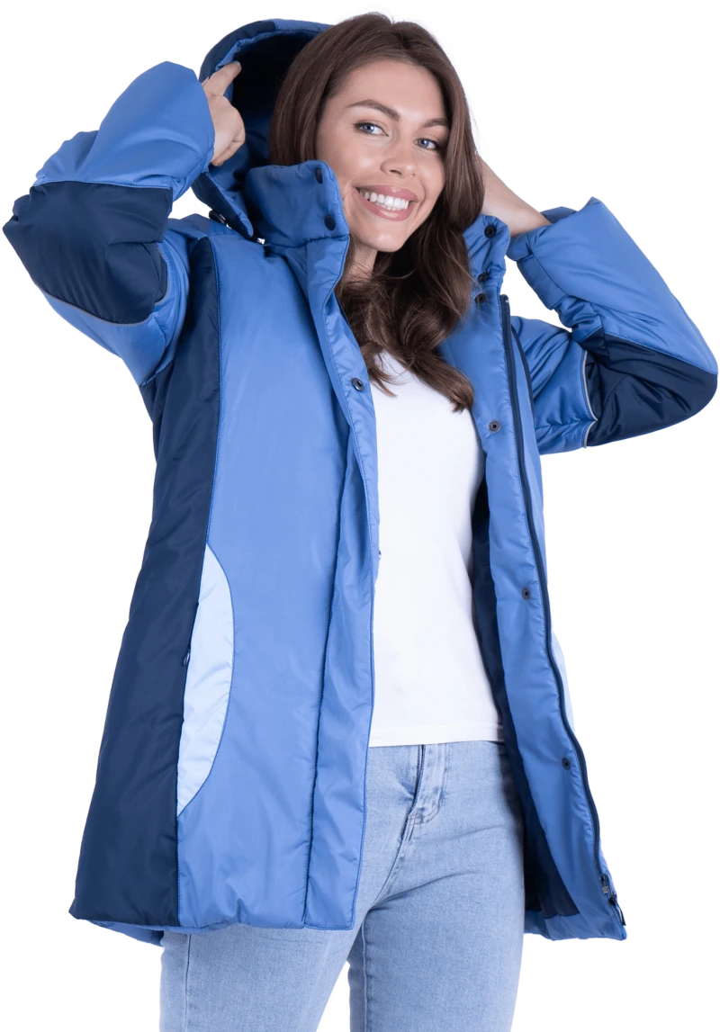 Куртка ВИРАЖ зимняя, василёк-т/синий, женская Кур 671