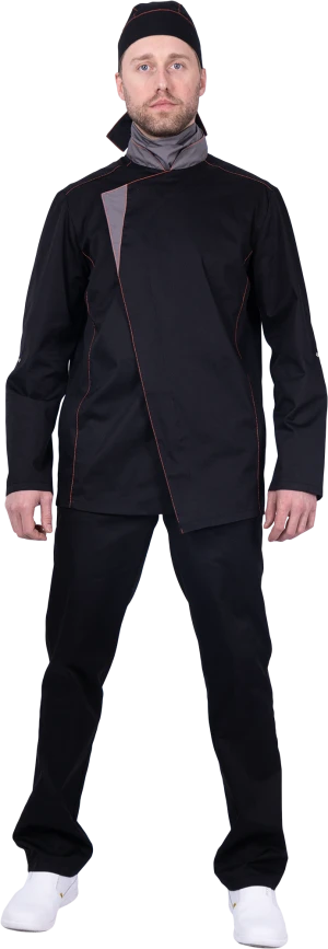 Костюм ГУРМАН , черный-серый Кос 080