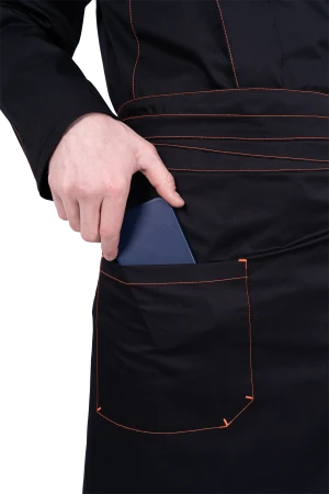 Костюм ГУРМАН , черный-серый Кос 080