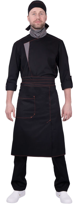 Костюм ГУРМАН , черный-серый Кос 080