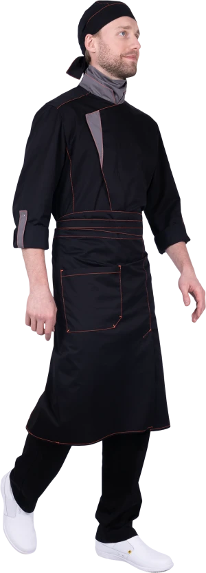 Костюм ГУРМАН , черный-серый Кос 080