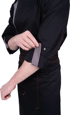 Костюм ГУРМАН , черный-серый Кос 080