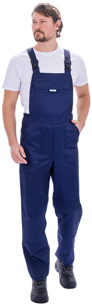 Костюм мужской ТЕХНИК 2 от механических воздействий и ОПЗ (куртка, полукомбинезон), темно-синий/серый Кос 099