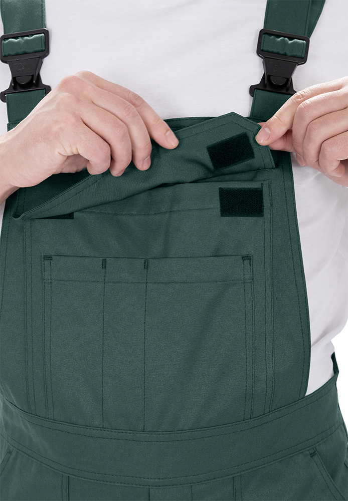 Костюм мужской ТЕХНИК 2 от механических воздействий и ОПЗ (куртка, полукомбинезон), темно-зелёный/черный