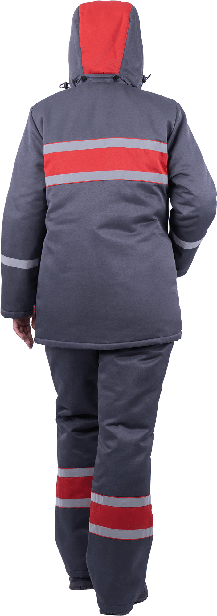 Костюм АНГАРА зимний, серый-красный, женский Кос 469