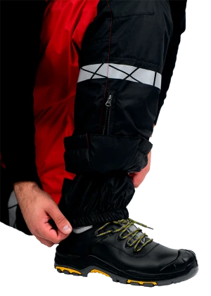 Комбинезон мужской ПИЛОТ от пониженных температур, механических воздействи и ОПЗ, цв. красный-черный