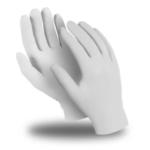 Перчатки ЭКСПЕРТ (DG-021), нитрил, 0.08 мм, неопудренные, текстура на пальцах, цвет белый Пер 735