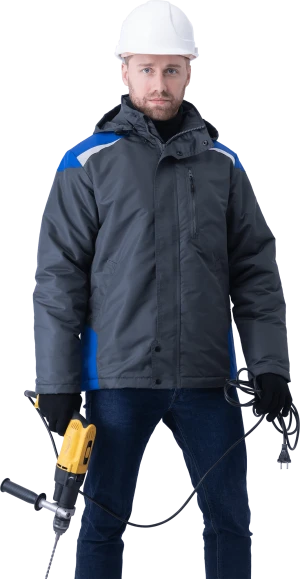 Куртка ШТУРМАН, демисезонная, серый-василёк Кур 416