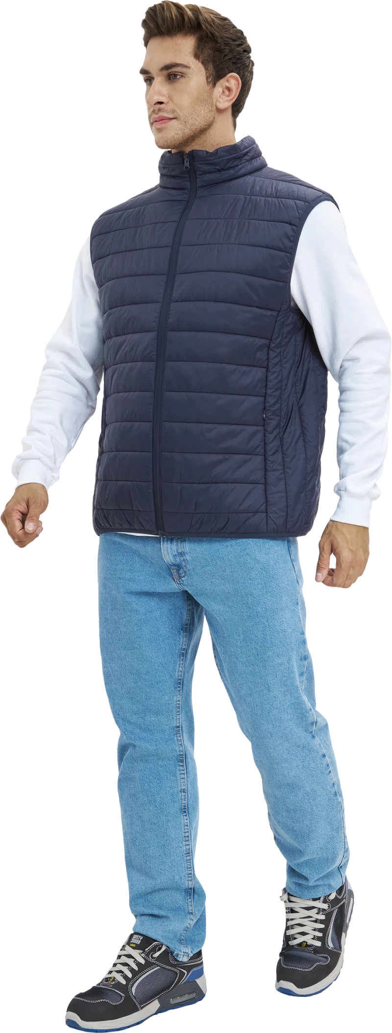 Жилет ДЕМИ стеганый, т/синий Жил 002