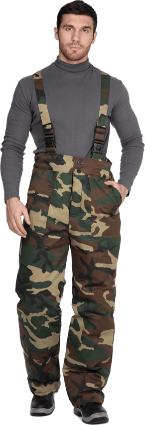 Костюм ТУРИСТ мужской от пониженных температур воздуха, механических воздействий и ОПЗ (куртка, брюки), цвет КМФ зелёный Кос 413